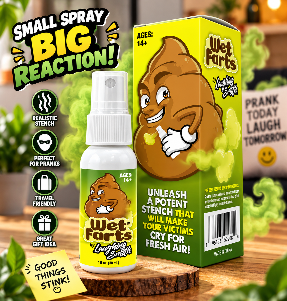 Fart Prank Spray – Powerful Stink Spray for Funny Pranks, Parties & Gag Gifts💨