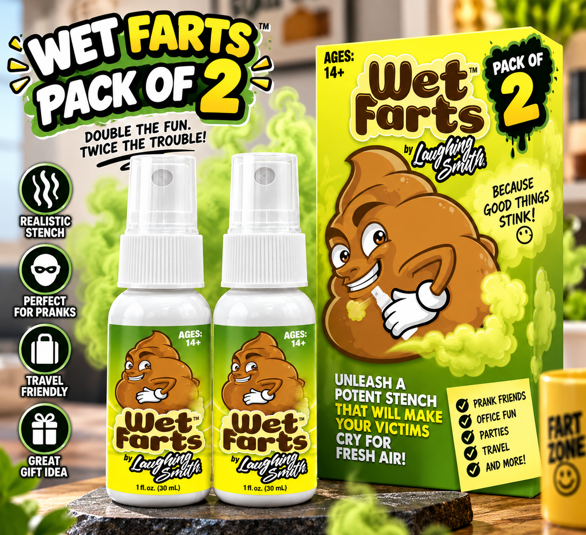 Fart Prank Spray – Powerful Stink Spray for Funny Pranks, Parties & Gag Gifts💨