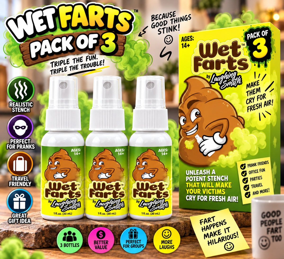 Fart Prank Spray – Powerful Stink Spray for Funny Pranks, Parties & Gag Gifts💨